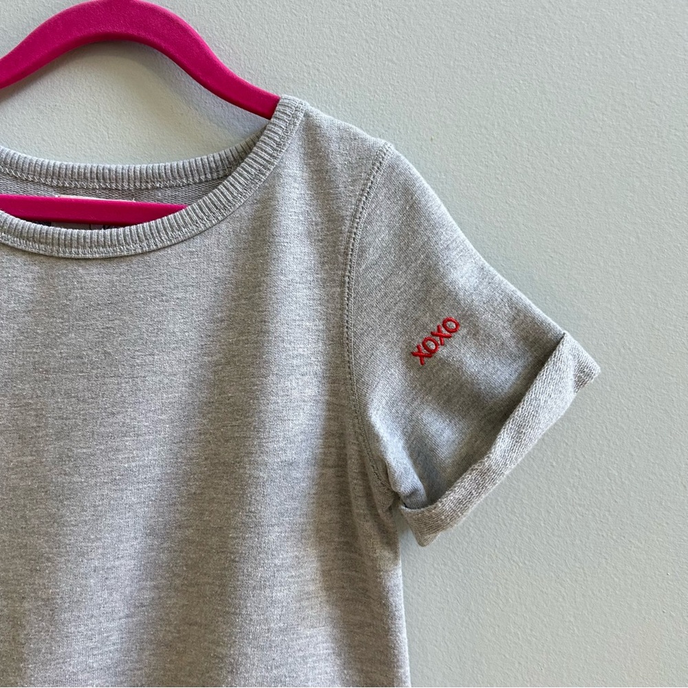 Peek Girls Gray Plaid Short Sleeve Sweater Dress, Size 4-5 - Picture 3 of 6